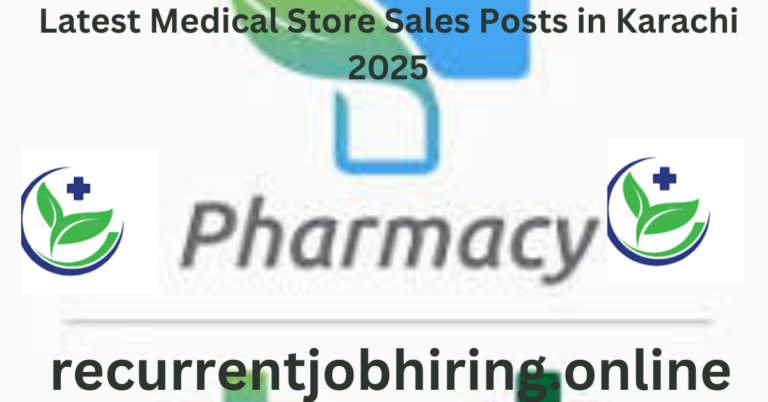 Latest Medical Store Sales Posts in Karachi 2025