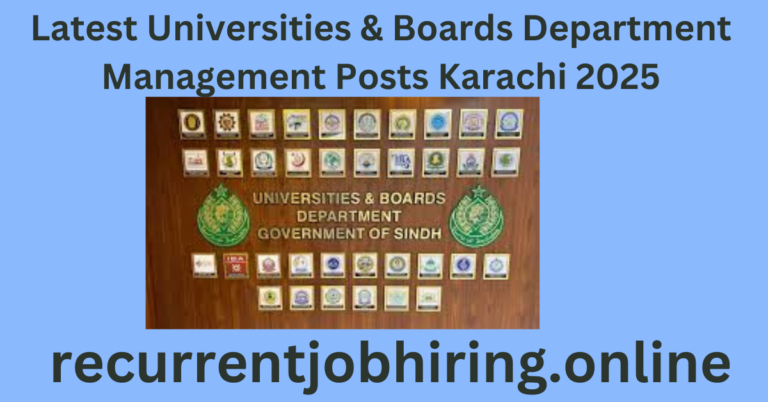 Latest Universities & Boards Department Management Posts Karachi 2025Latest Asian Industries Executive Job Vacancies in Karachi 2025